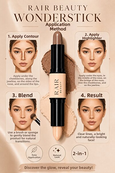 RAİR BEAUTY Double-Sided Wonderstick Concealer and Contour in One