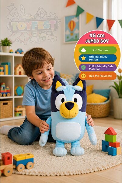 TOYFEST Bluey Plush Toy Jumbo Licensed Large Size Soft Cuddle Toy for Childre...