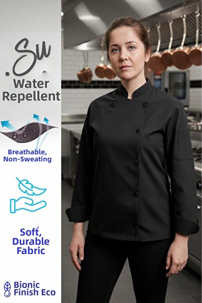 Monki Haus Stain Resistant Women's Chef Jacket Cook's Jacket Cook's Shirt Che...