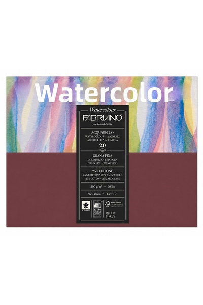 Fabriano Studio Watercolor Block 20 Sheets, Fine Grain 36X48
