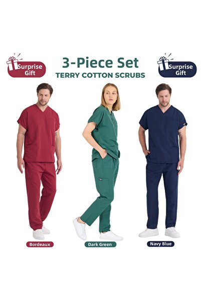 KARGA ÜNİFORMA SET DE 3 PIESE - Uniforme unisex pentru asistentă medicală cu ...