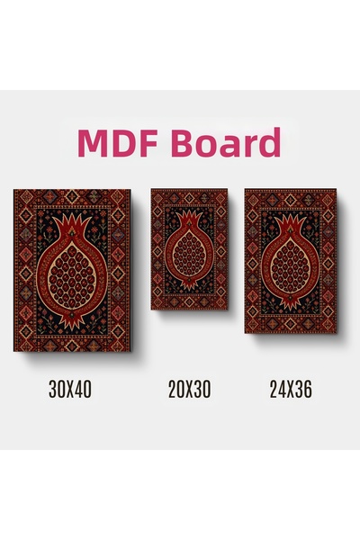 ZERYA Tabloya Hinarê - Tablou decorativ de perete din lemn MDF, cu design ret...