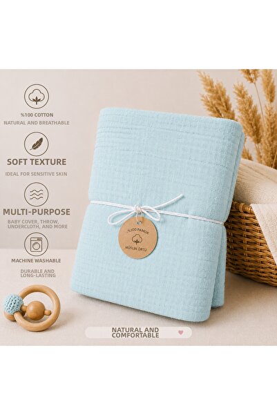 instababyrooms Organic Natural 100% Cotton Single Muslin Blanket