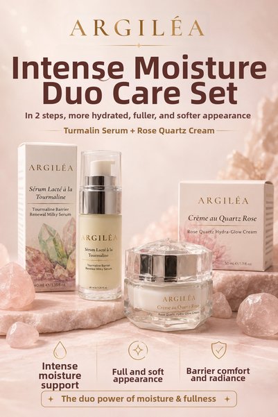 Argilea Intensive Moisture Care Set |   Tourmaline Serum + Rose Quartz Cream