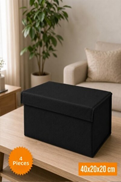 Emma Oliwia 4 Pieces of Closet Organizer with Lid, Foldable Clothing Storage ...