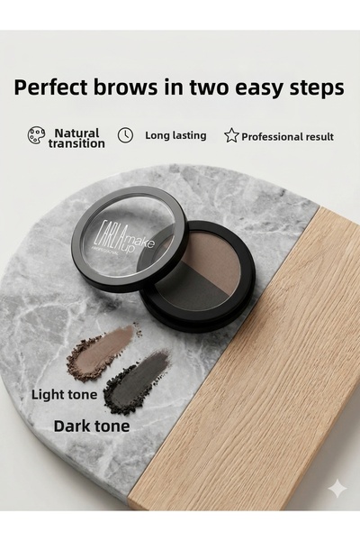 Carla Professional Make Up Brow Duo Compact Shadow - Powder Eyebrow Shadow No...