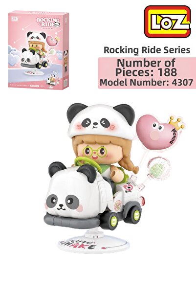 Loz Creative Series Rocking Black and White Panda Model 188 Piece Toy Buildin...