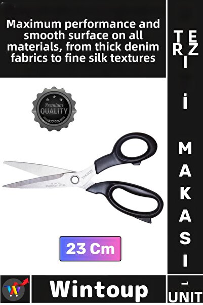 Wintoup # Scissors Laser Cut Stainless Steel Mouth Ergonomic Plastic Handle S...