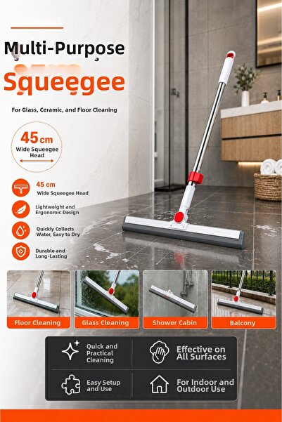 homeneeds Luxury Telescopic Handle Glass Squeegee and Wiper |   Glass, Tile, ...