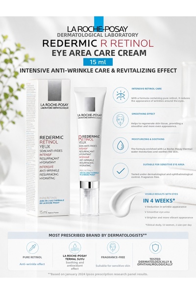 La Roche Posay Posay Redermic R Retinol Eye Cream 15 ml - Intensive Repair Ag...
