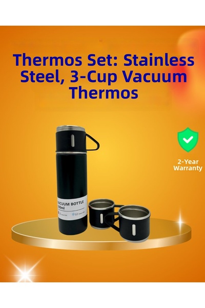 gelalbe 500 ml Heat-Protective Steel Thermos and Cup Set |   Stylish and Prac...