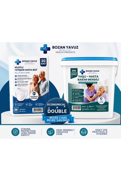 Bozan Yavuz Medical Sağlık Ürünleri Adult Patient Diapers with Panties (Size ...