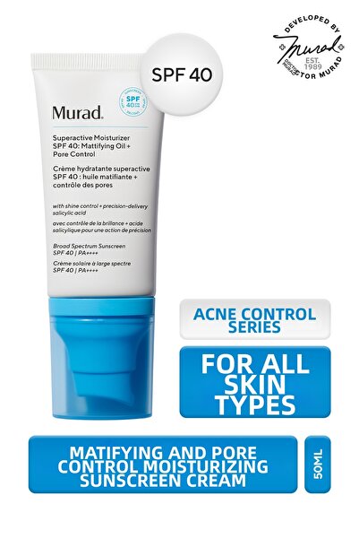 Murad كريم الحماية من الشمس للتحكم في عيوب البشرة بعامل حماية من الشمس SPF 50...