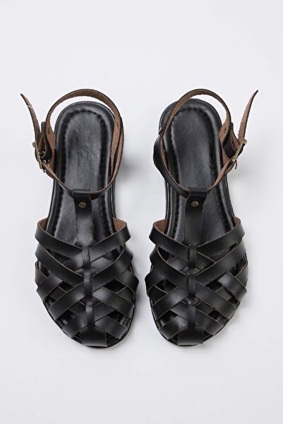 TRENDYOL SHOES Sandale negre de damă TAKSS26SD00023