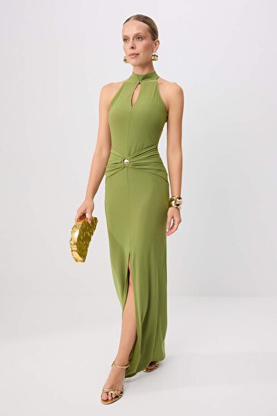Trendyol Collection Rochie de seară și de absolvire Sandy Maxi, tricotată, ve...