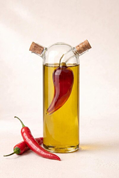 TRENDYOLMİLLA HOME Double Chamber Oil Dispenser with Pepper Detail (345 ml) T...
