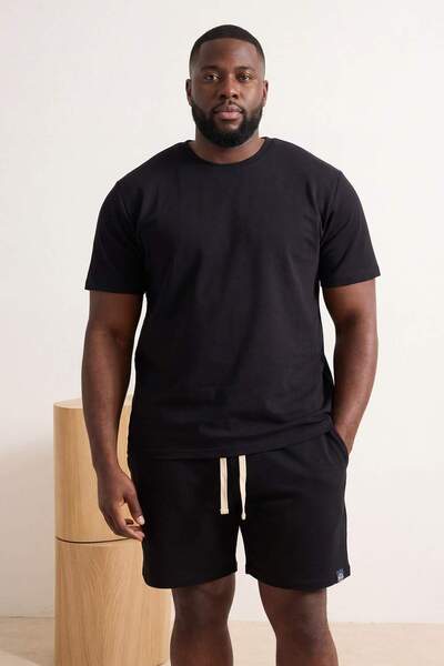 Trendyol Collection Black Regular Large Size Tracksuit Set Tmnss26Ts00026