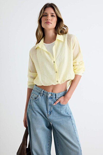 Trendyol Collection Yellow Shirt Twoss26Go00219