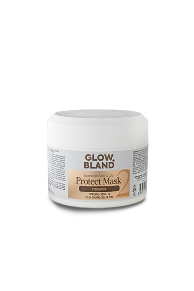 GLOW BLAND Structuring and Repairing Hair Mask - for Damaged, Processed Hair with Pytokeratin