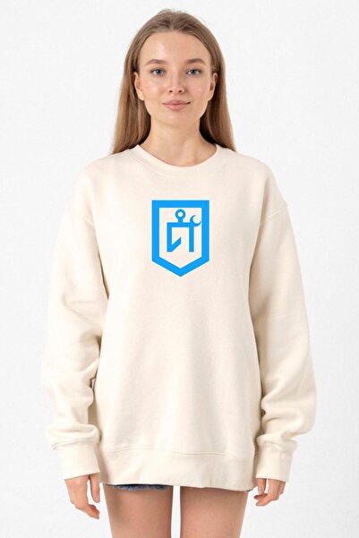 Tshirthane Idil Ural Tamga Ecru Women's 2Ip Sweatshirt
