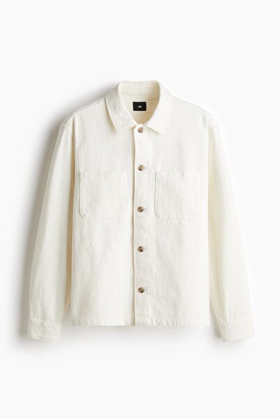 H&M Tekstüre Overshirt Gömlek Regular Fit