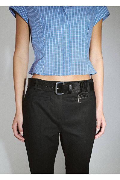 MANGO Woman Pantolon .-- serin