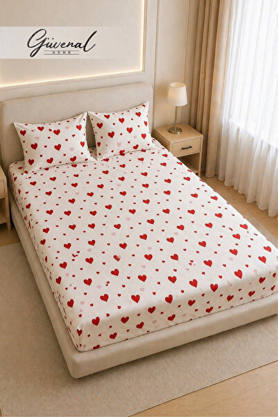 Güvenal Σετ σεντόνια Carmen από 100% βαμβάκι με μοτίβο και ελαστικό κάλυμμα μ...