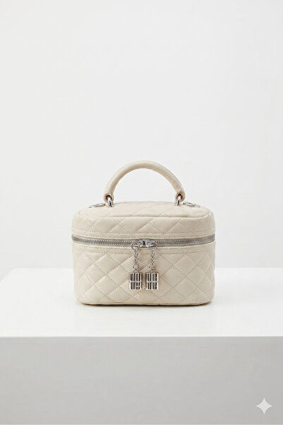 H&D COLLECTİON Κρεμ Τσάντα χιαστί γυναικεία από συνθετικό δέρμα Almira Κρέμα