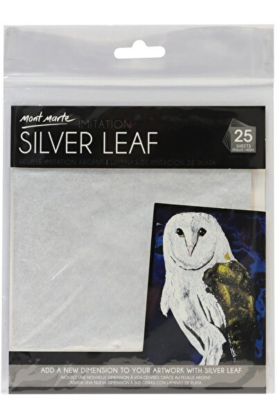 Mont Marte Imitation Silver Leaf 14X14 cm 25 Sheets