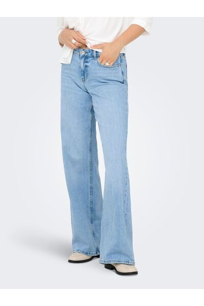 JDY Jeans mit weitem Bein JDYRUBY Mittlere Taille Locker geschnitten Jeans
