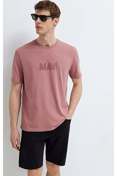 Mavi M0612896 Tricou cu logo imprimat pentru bărbați ROZ