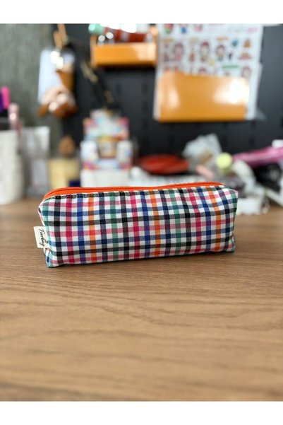 Fiorbag حافظة أقلام مدرسية منقوشة من Pötikare، حافظة أقلام بسحاب، حافظة أقلام مبطنة، حافظة أقلام قابلة للغسل، حافظة أقلام مدرسية بفتحة واحدة، مصنوعة يدويًا