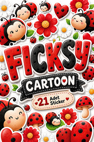 Ficksy مجموعة ملصقات الخنفساء اللطيفة - 21 قطعة من ملصقات الملصقات