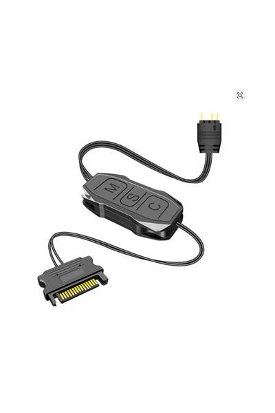 DESFREE SATA TO ARGB SİYAH KABLO ARGB DENETLEYİCİ 5V 3PİN SATA GÜÇ KAYNAĞI Mİ...