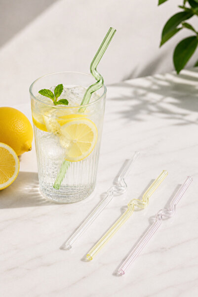 Pipet Renkli Burgulu Cam Seti