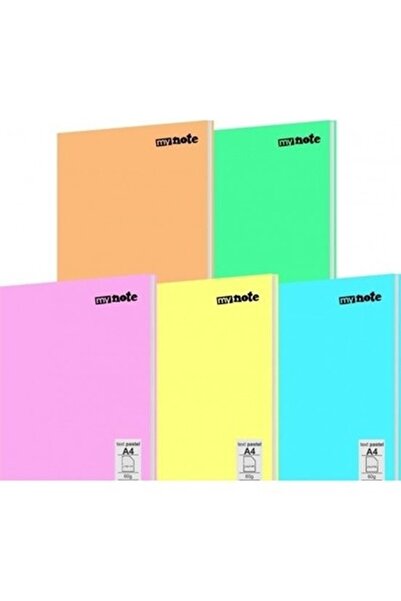 Mynote Text Pastel Defter Pp Kapak Tel Dikişli A4 40 Yp Kareli Mtxpa-a440-k 3...