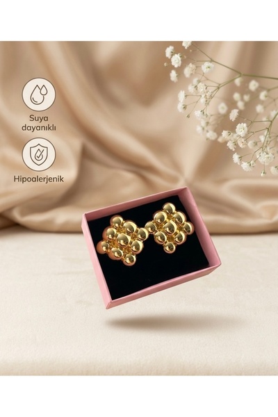 enyessaccessory أقراط من الفولاذ على شكل خلية نحل