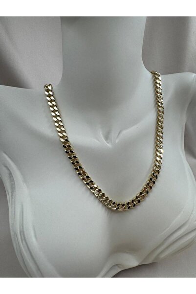 Luseda Gurmet Çelik Zincir Gold Renk Kolye 60CM