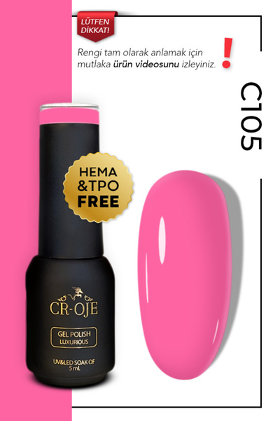 CROJE KALICI OJE Kalıcı Oje C105 - Pembe (5 ML)