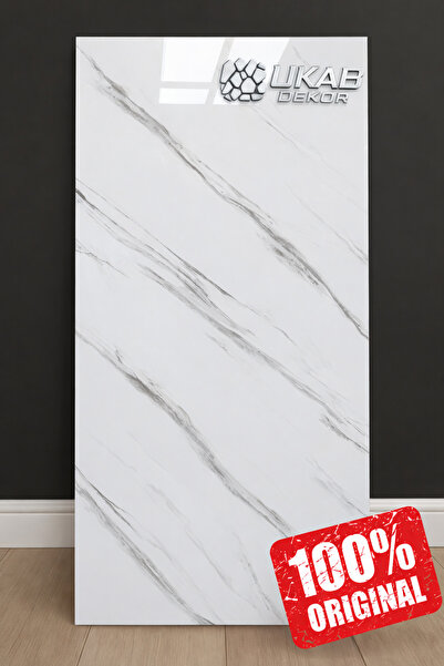 UKAB DEKOR 30x60 Cm Dekoratif Lüks Kendinden Yapışkanlı Esnek Köpük Beyaz-Pvc...