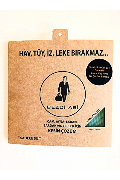 BEZCİ ABİ LAKOST CAM BEZİ ÜÇLÜ PREMİUM (40x40cm)