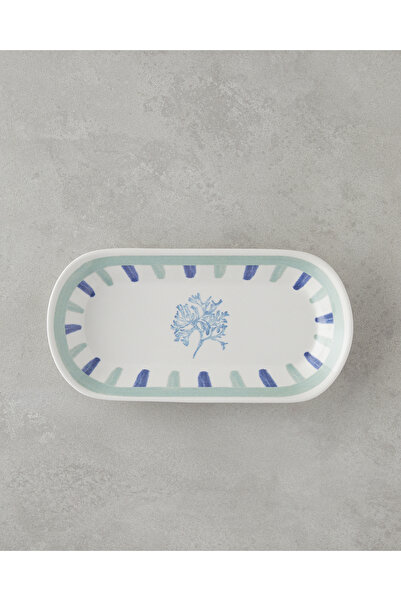 English Home Mariscopia Seramik Kayık Tabak 25 cm Mavi-yeşil