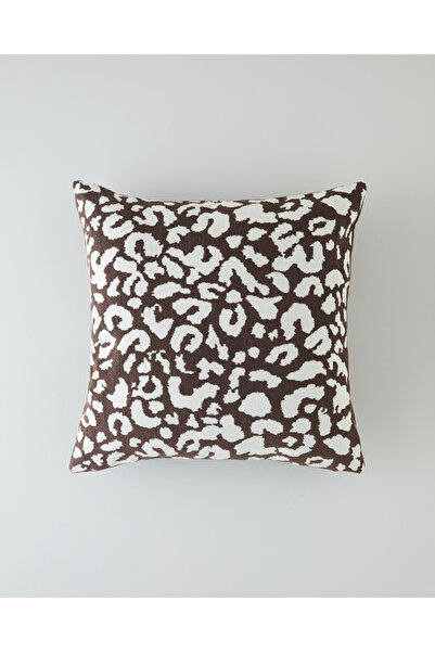 English Home Leopura Dekoratif Kırlent 45x45 cm Kahve