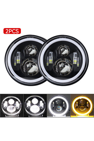choice2 50w Halo light Black for Nissan Patrol Y60 Hummer H1&H2 Lada 4X4 7inc...