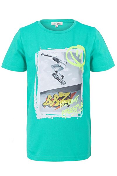 BRZ KIDS تي شيرت مطبوع بأكمام قصيرة للأولاد
