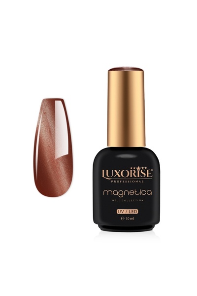 LUXORISE Oja semipermanentă MAGNETICA - Mătăsos, Caramel cremos 10ml