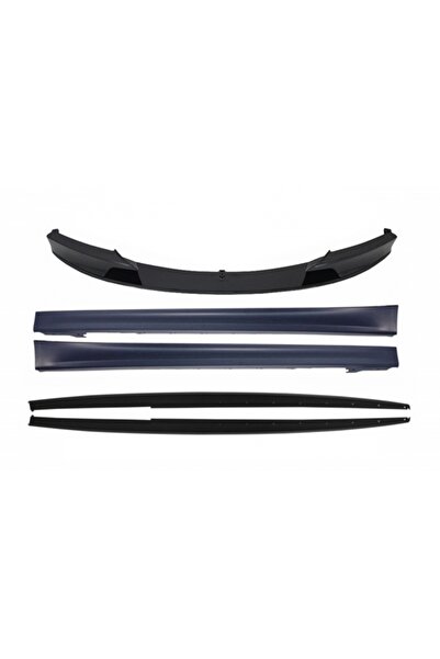 tuningset Spoiler bară față cu praguri laterale și extensii, compatibil cu BM...