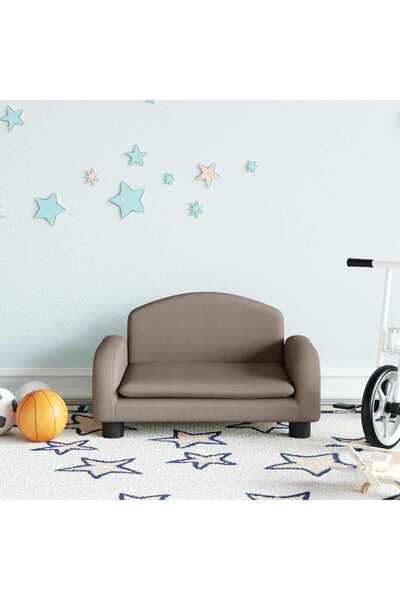 Concept Canapea pentru copii, gri taupe, 50x40x30 cm, material textil