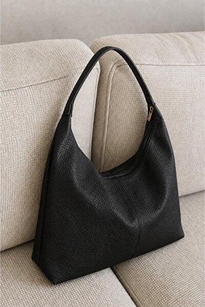 MILANOFOX Women's Daily Black Large Size Zippered Lined Large Volume Stylish ...