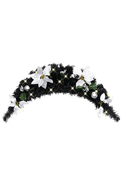 Concept Arcadă de Crăciun cu lumini LED, negru, 90 cm, PVC